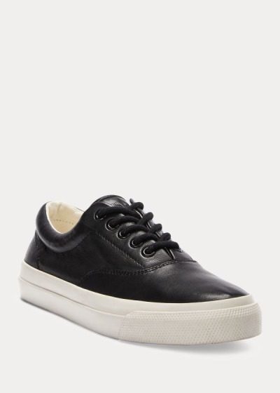 Zapatillas Polo Ralph Lauren Mujer Negros - Bryn Leather - TREJB1246